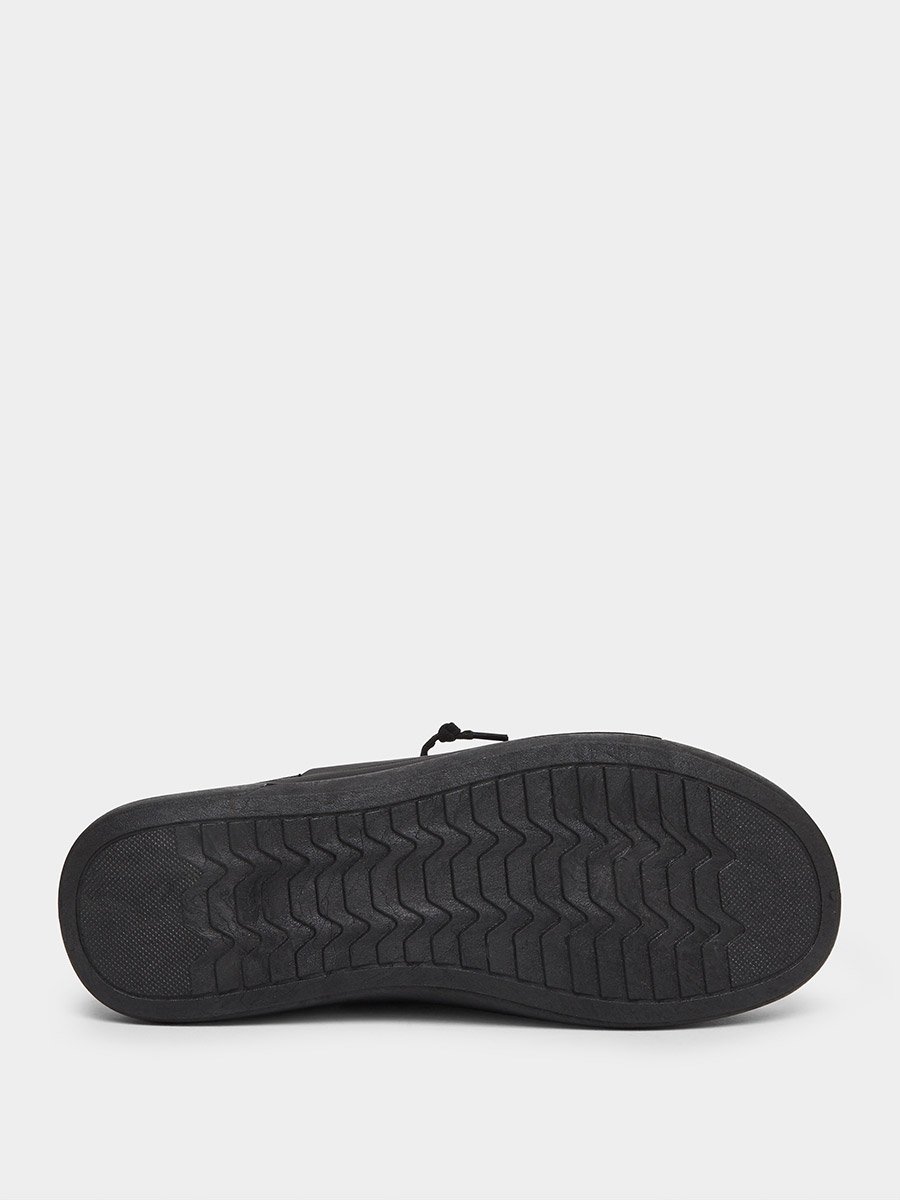 Black Lace-up Mesh Sneakers