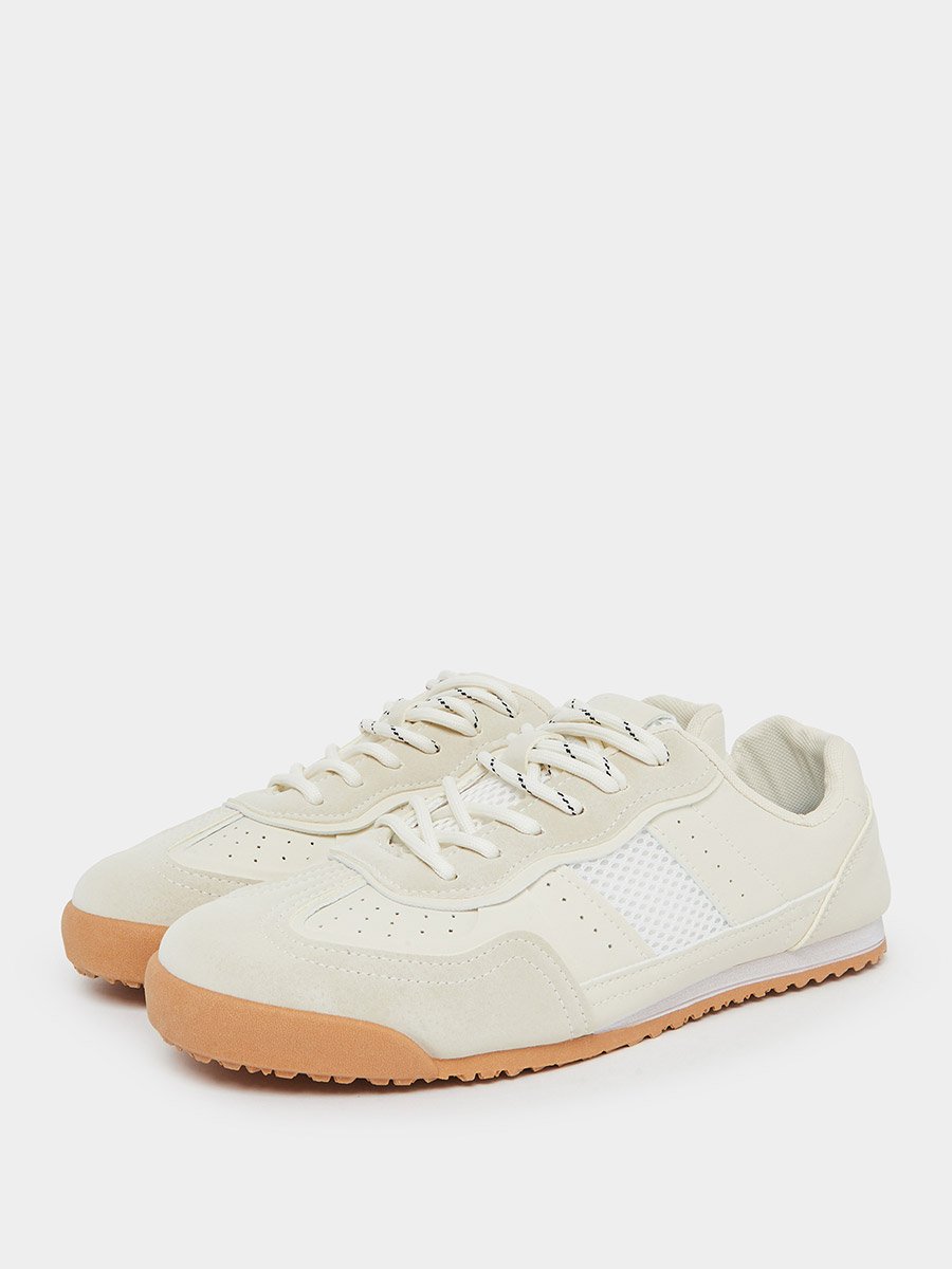 Men Retro Suede Look Paneled Sneakers