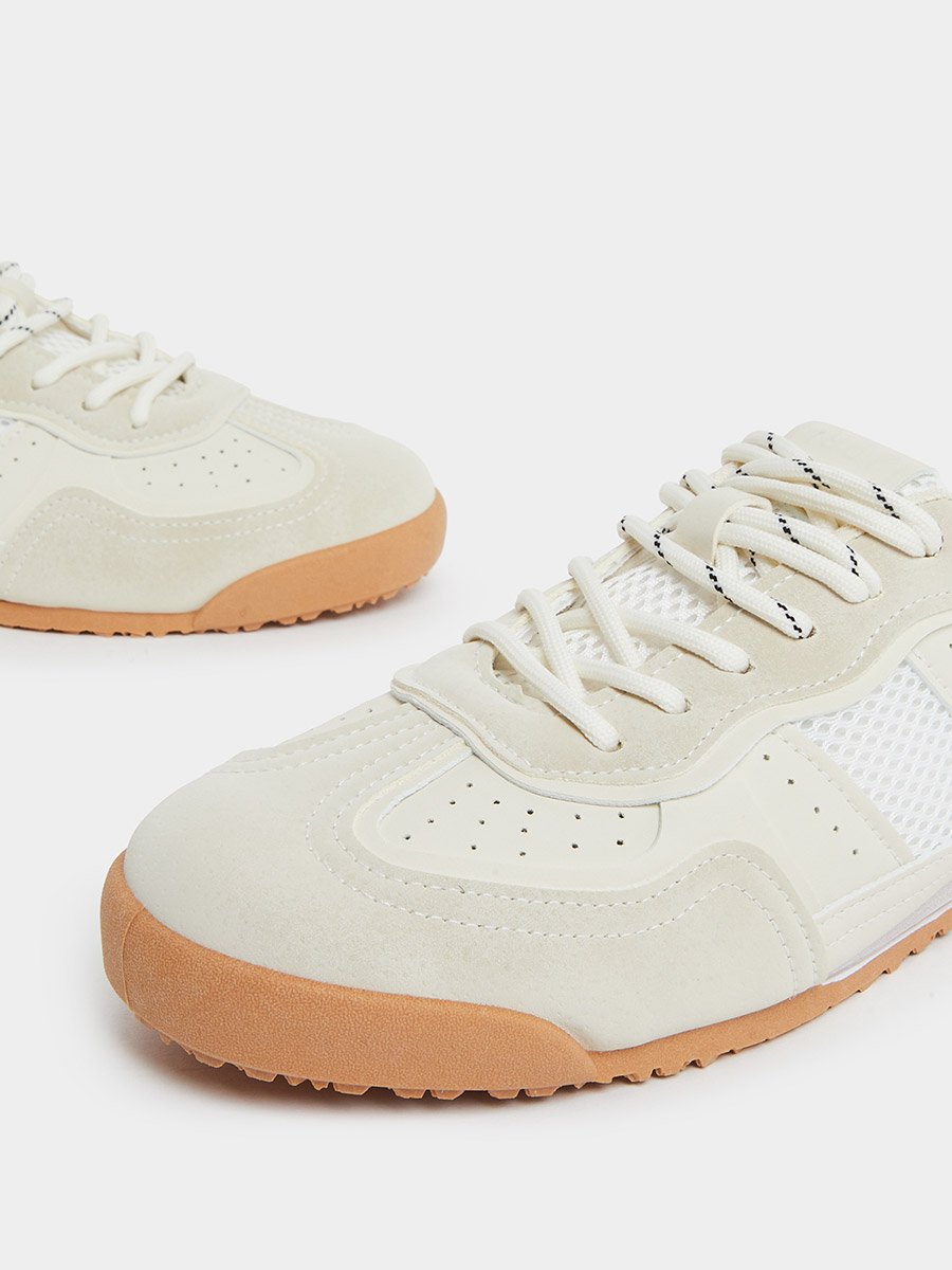 Men Retro Suede Look Paneled Sneakers
