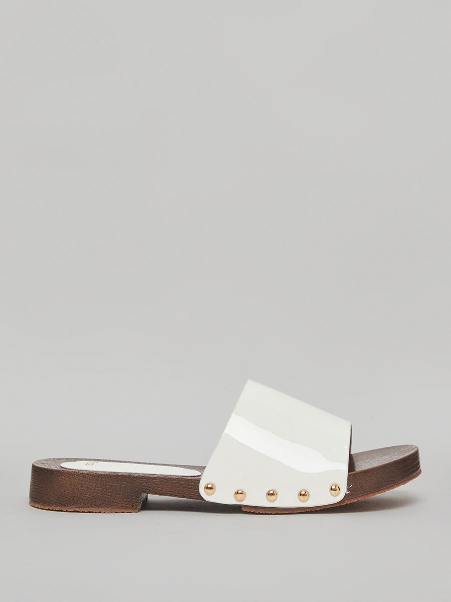 Patent Clog Mules