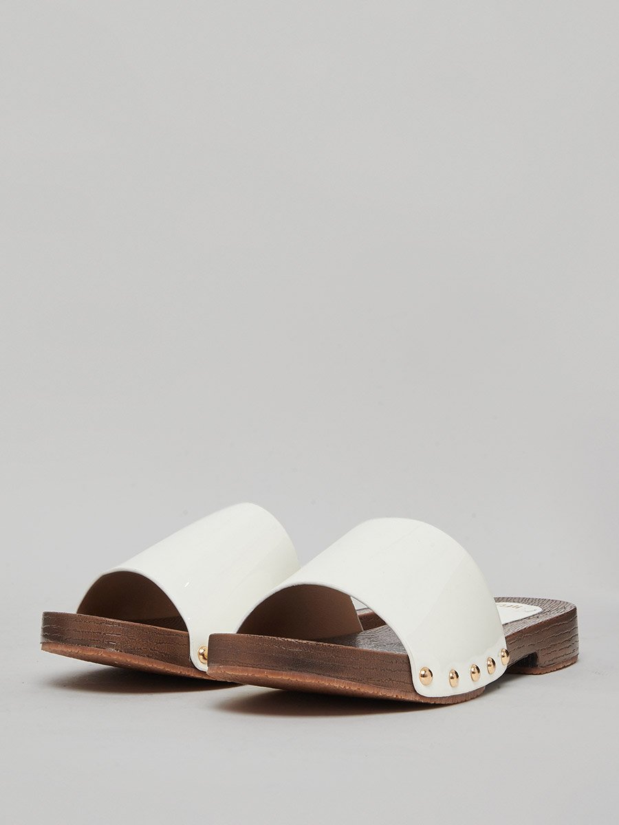 Patent Clog Mules