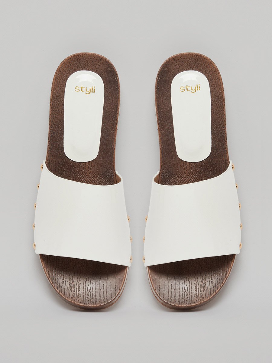Patent Clog Mules
