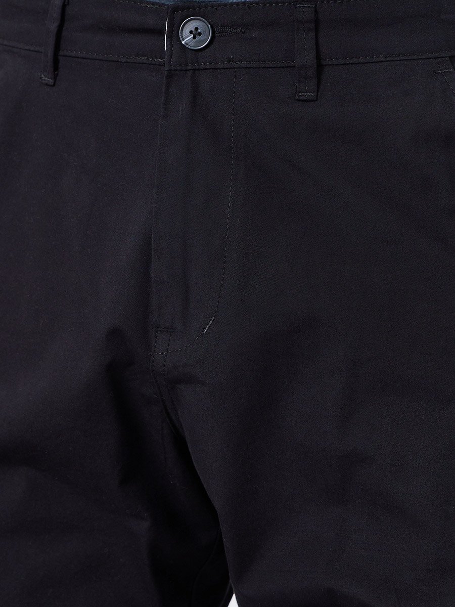 Men Black Tailored Fit Trousers