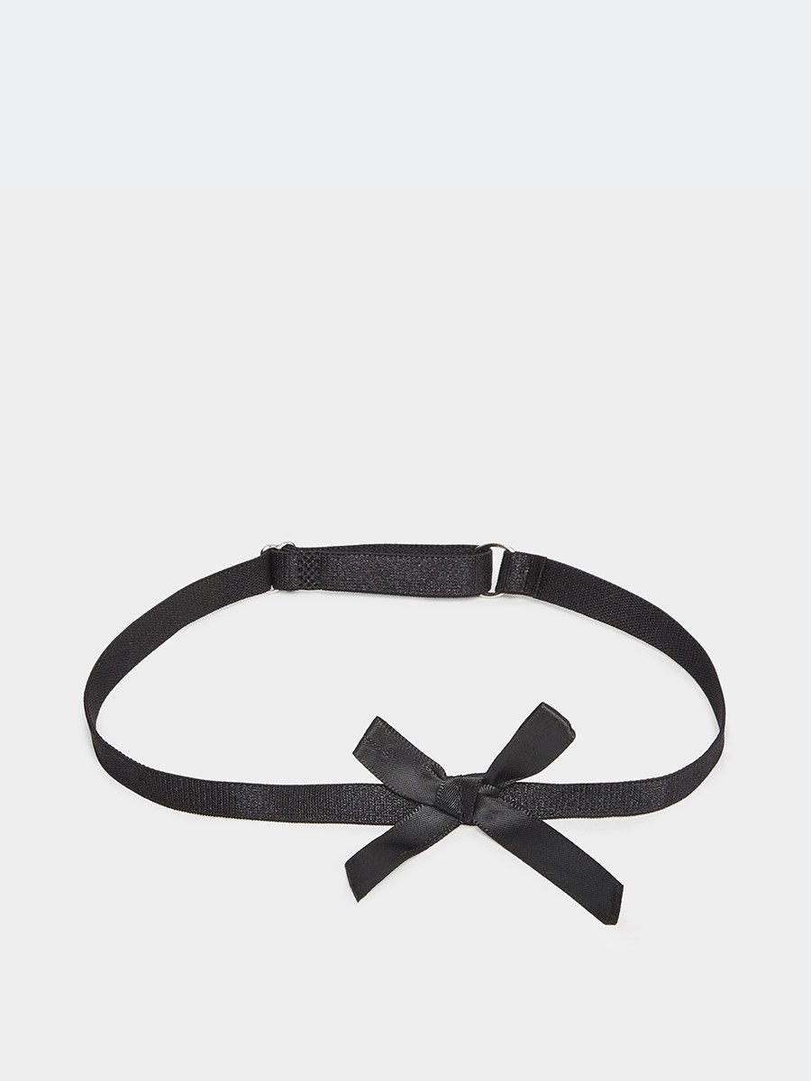 Black Garter with Bow Detail