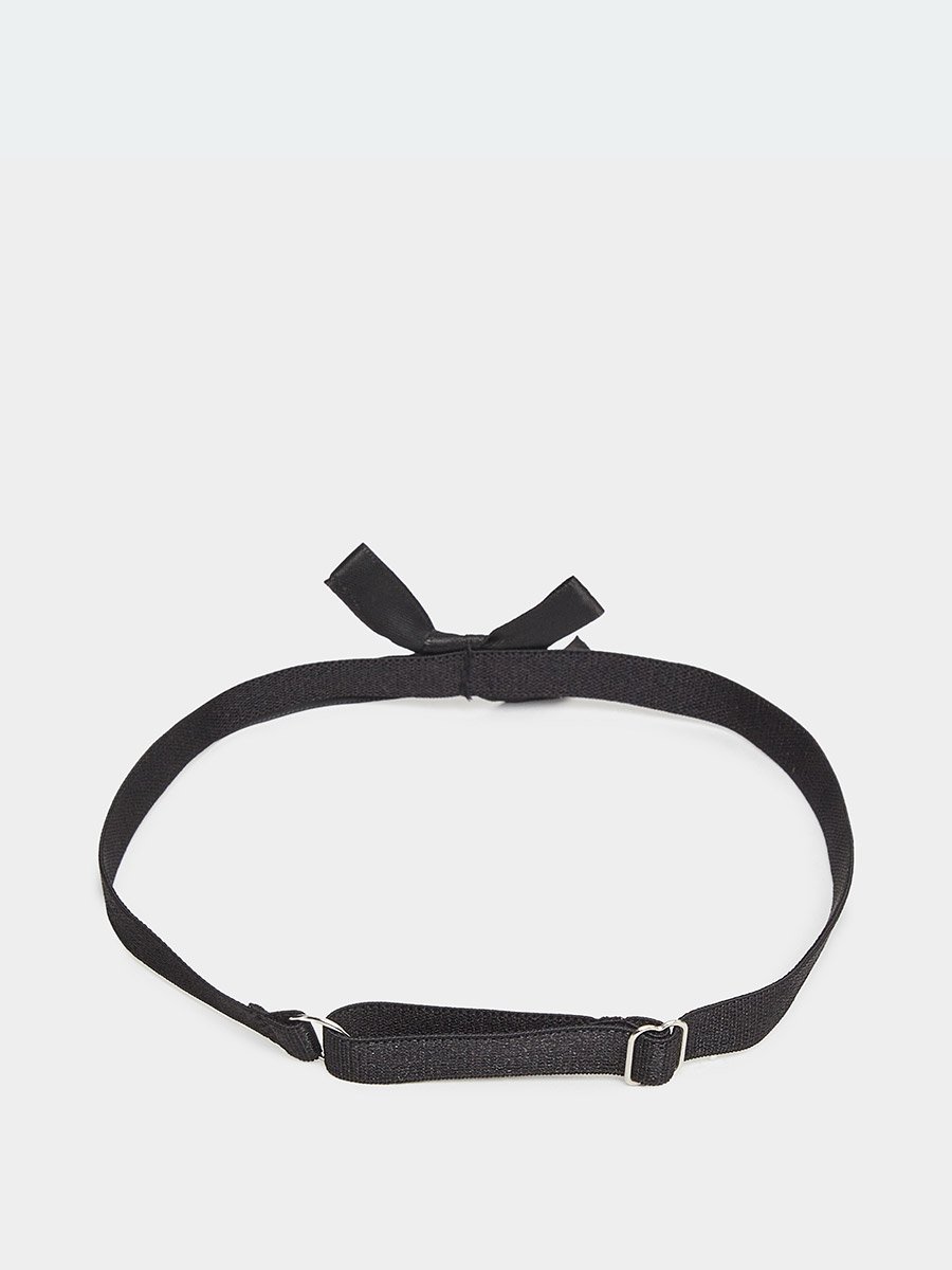 Black Garter with Bow Detail