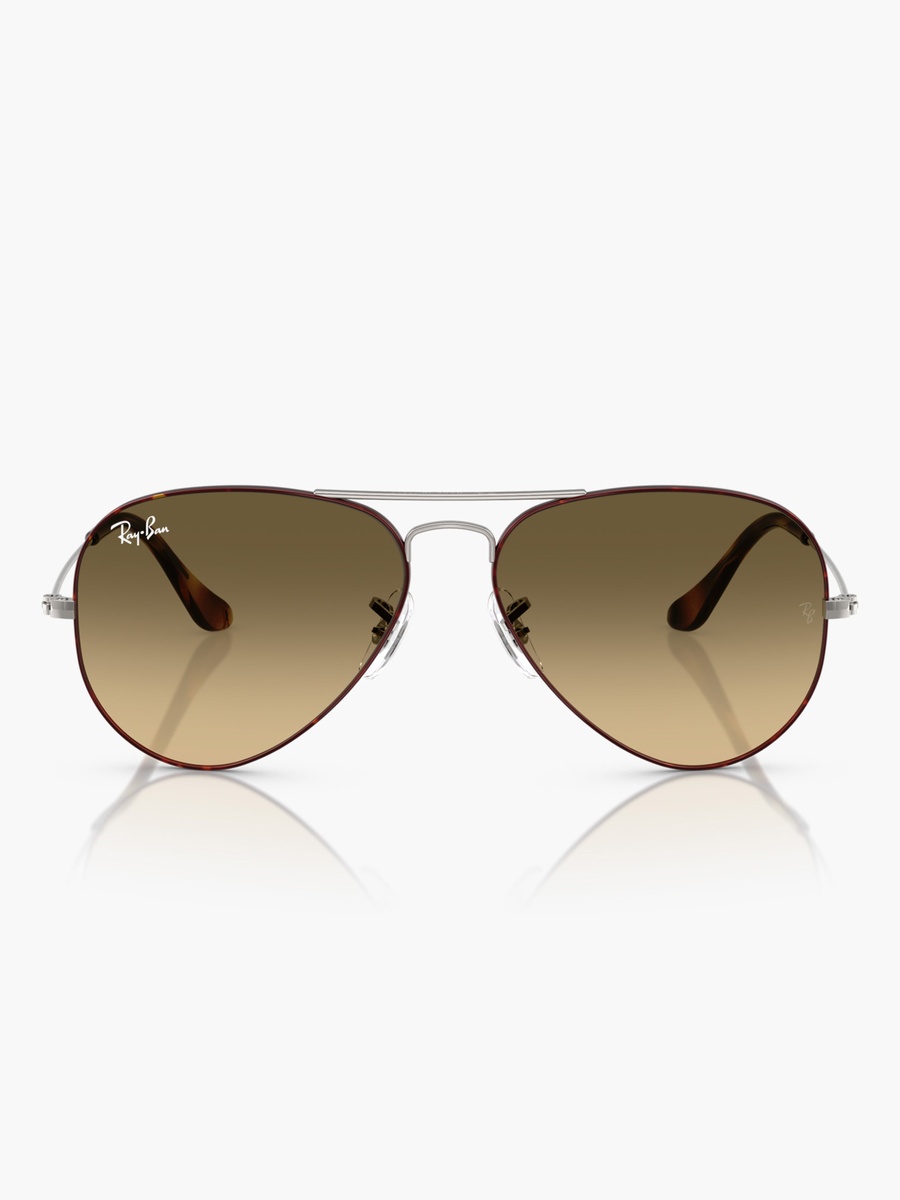 Havana Aviator Sunglasses with Nose Pads