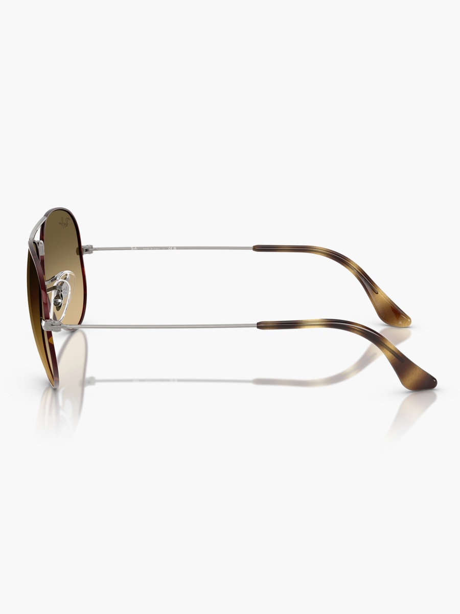 Havana Aviator Sunglasses with Nose Pads