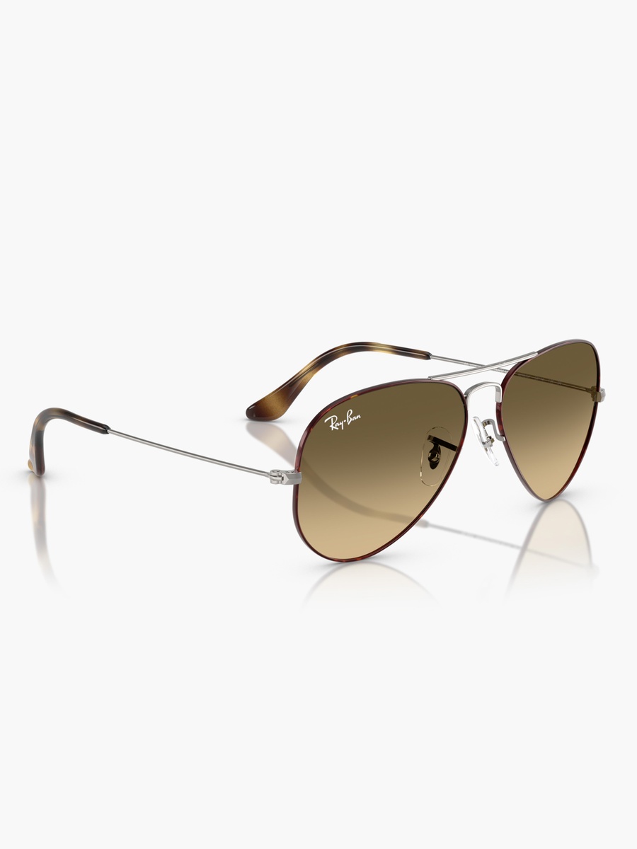 Havana Aviator Sunglasses with Nose Pads