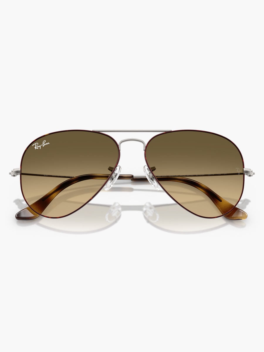 Havana Aviator Sunglasses with Nose Pads