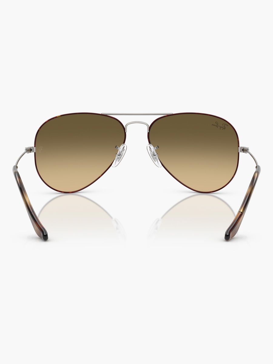 Havana Aviator Sunglasses with Nose Pads
