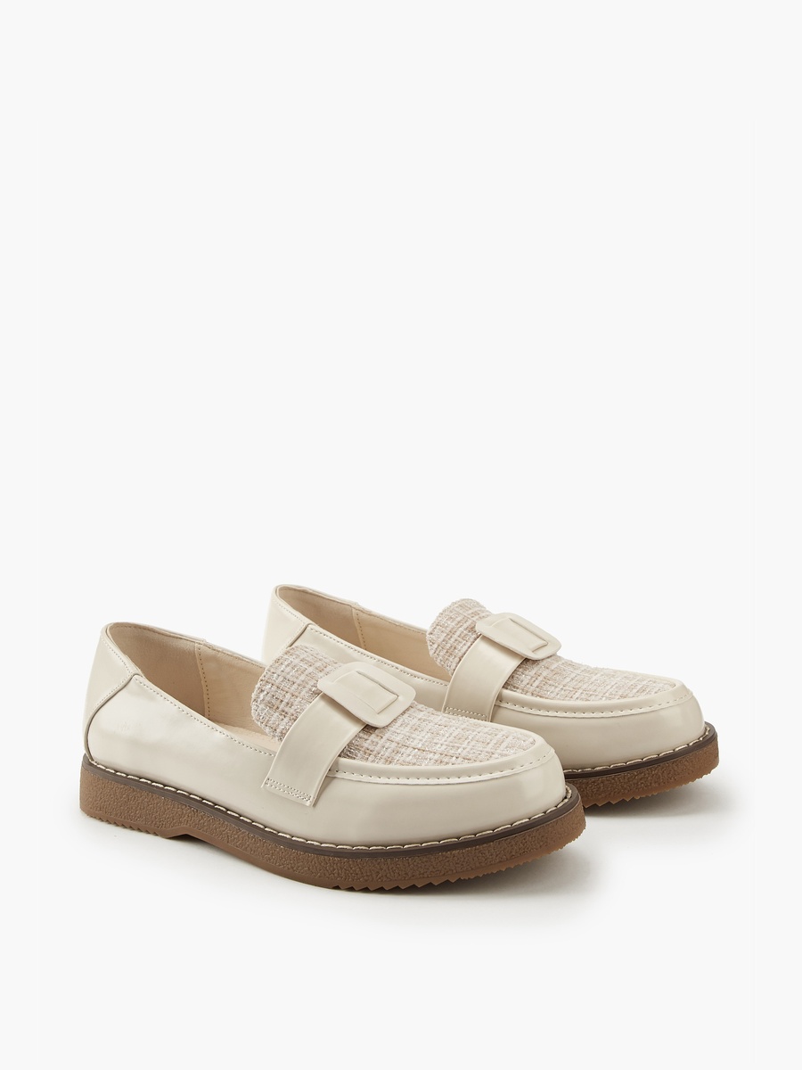 Buckle Accent Slip-On Loafers