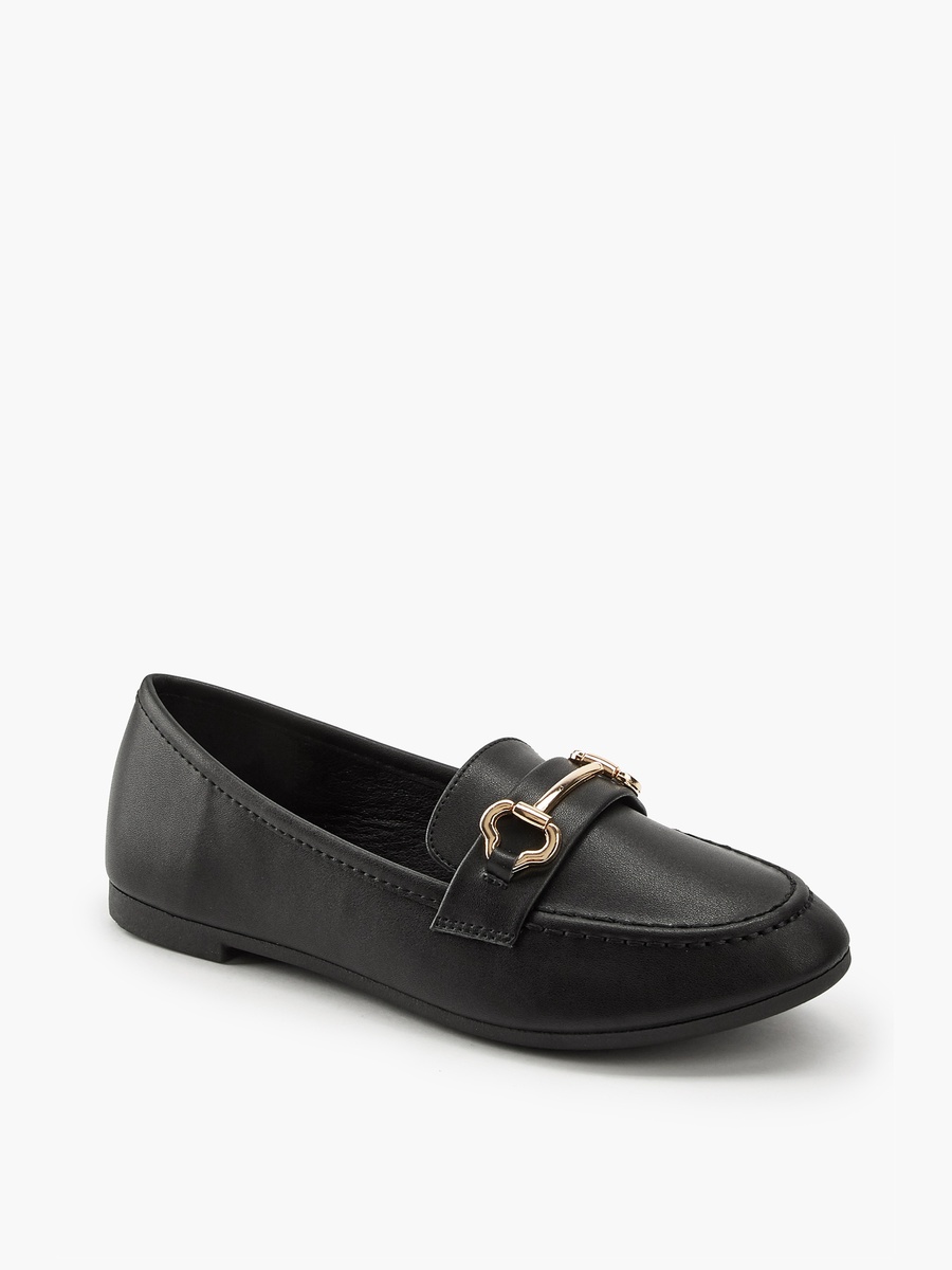 Metallic Accent Slip-On Loafers