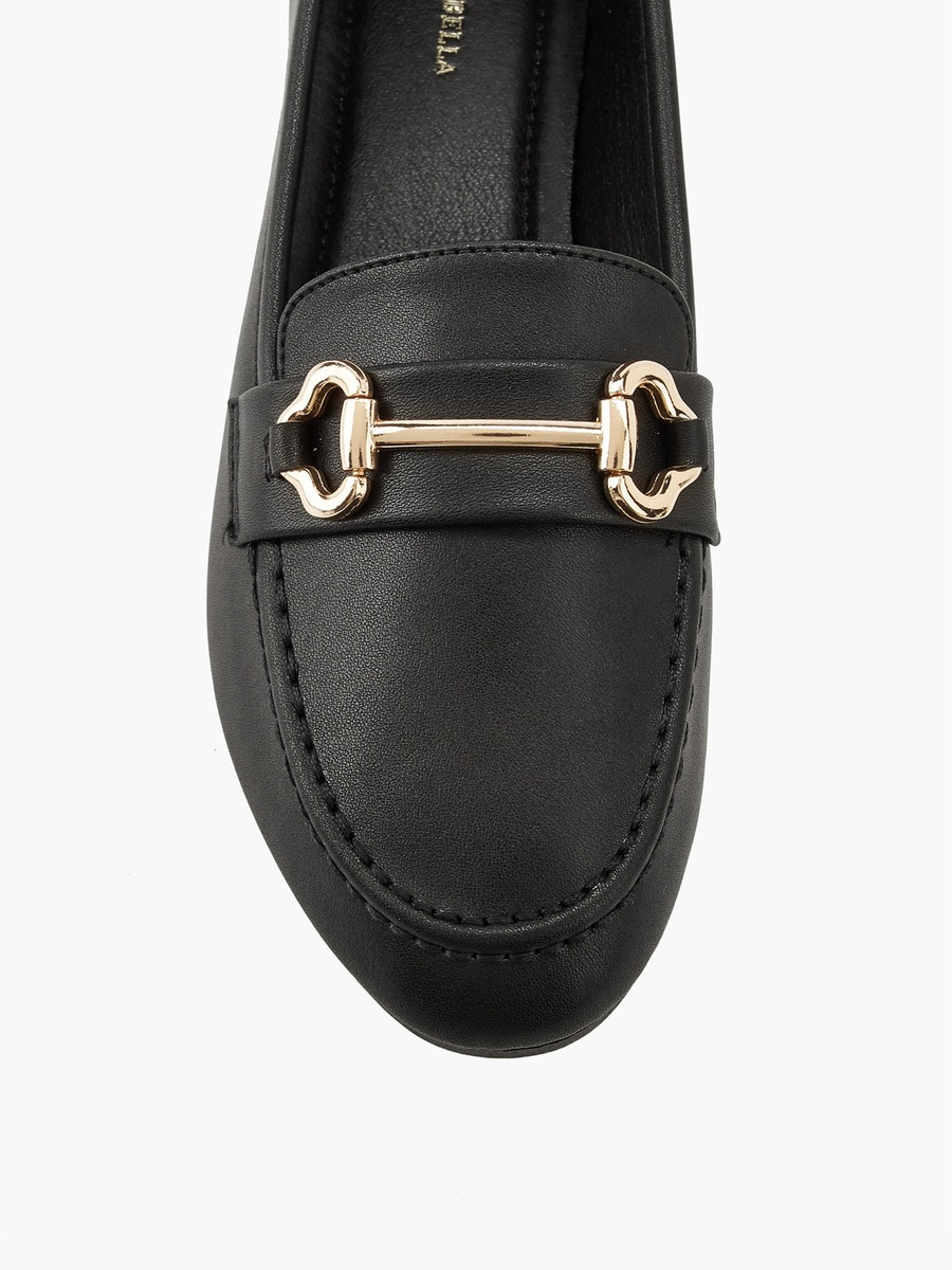Metallic Accent Slip-On Loafers
