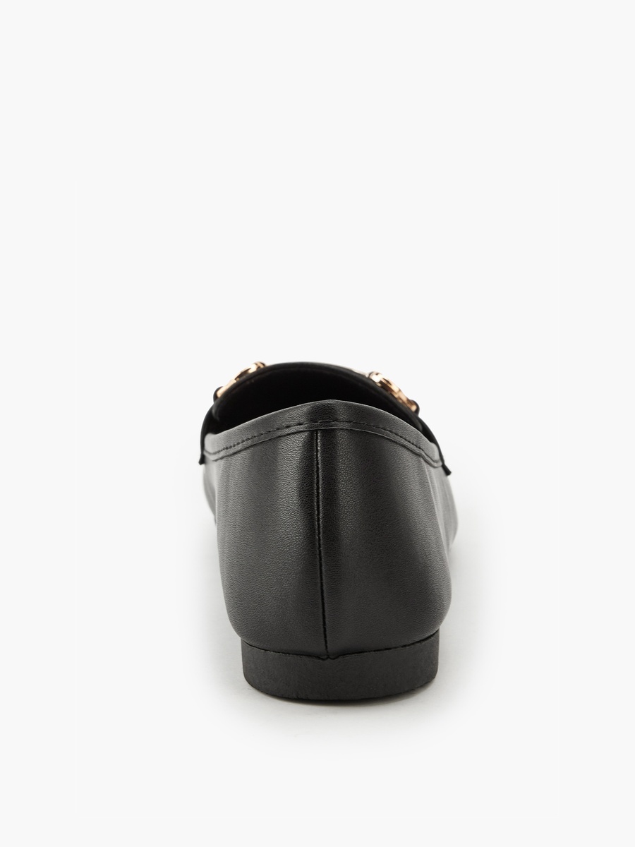 Metallic Accent Slip-On Loafers