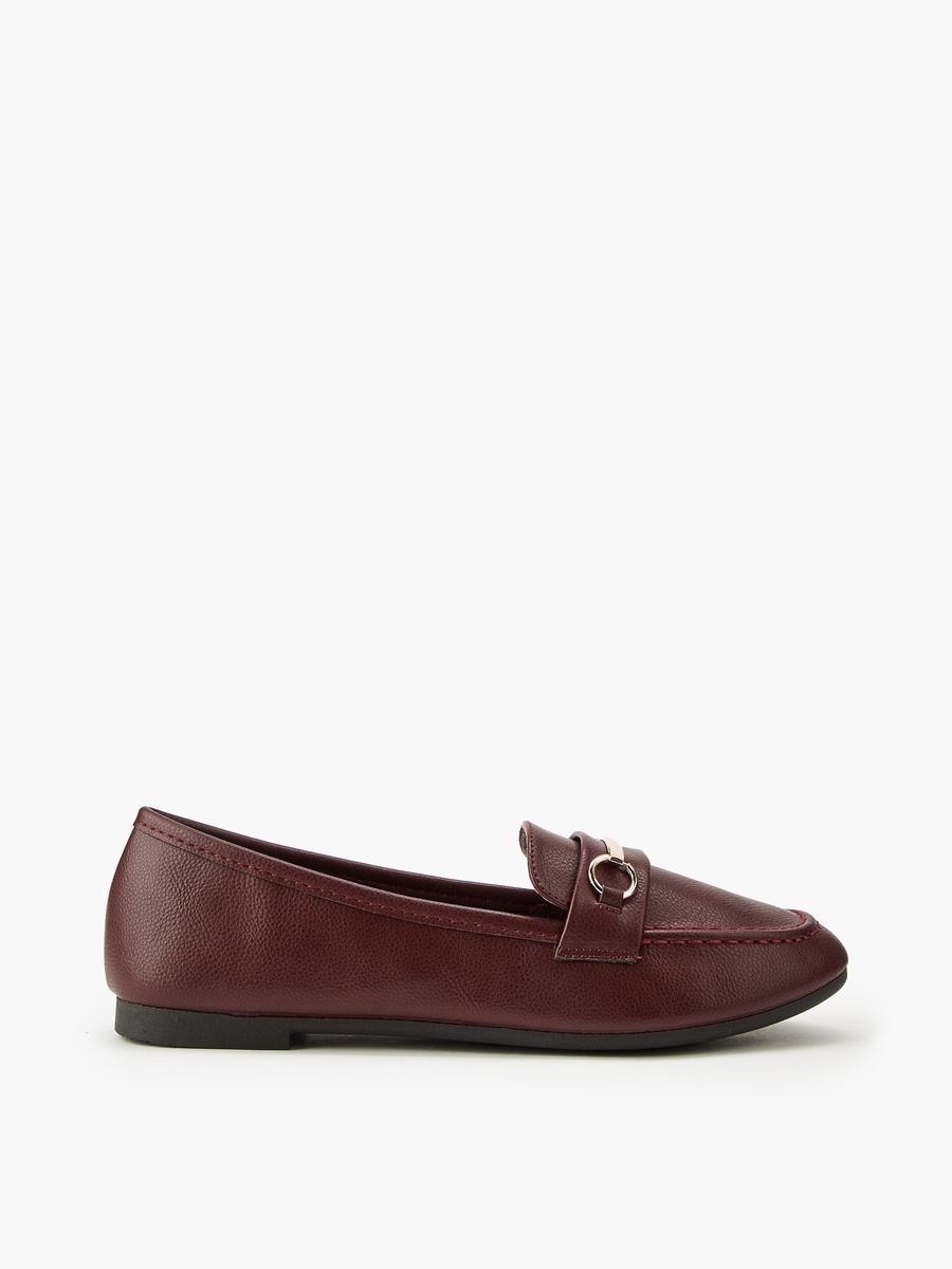 Metallic Accent Slip-On Loafers