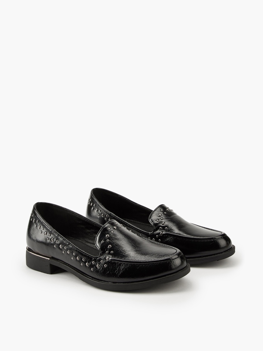 Stud Embellished Slip-On Loafers