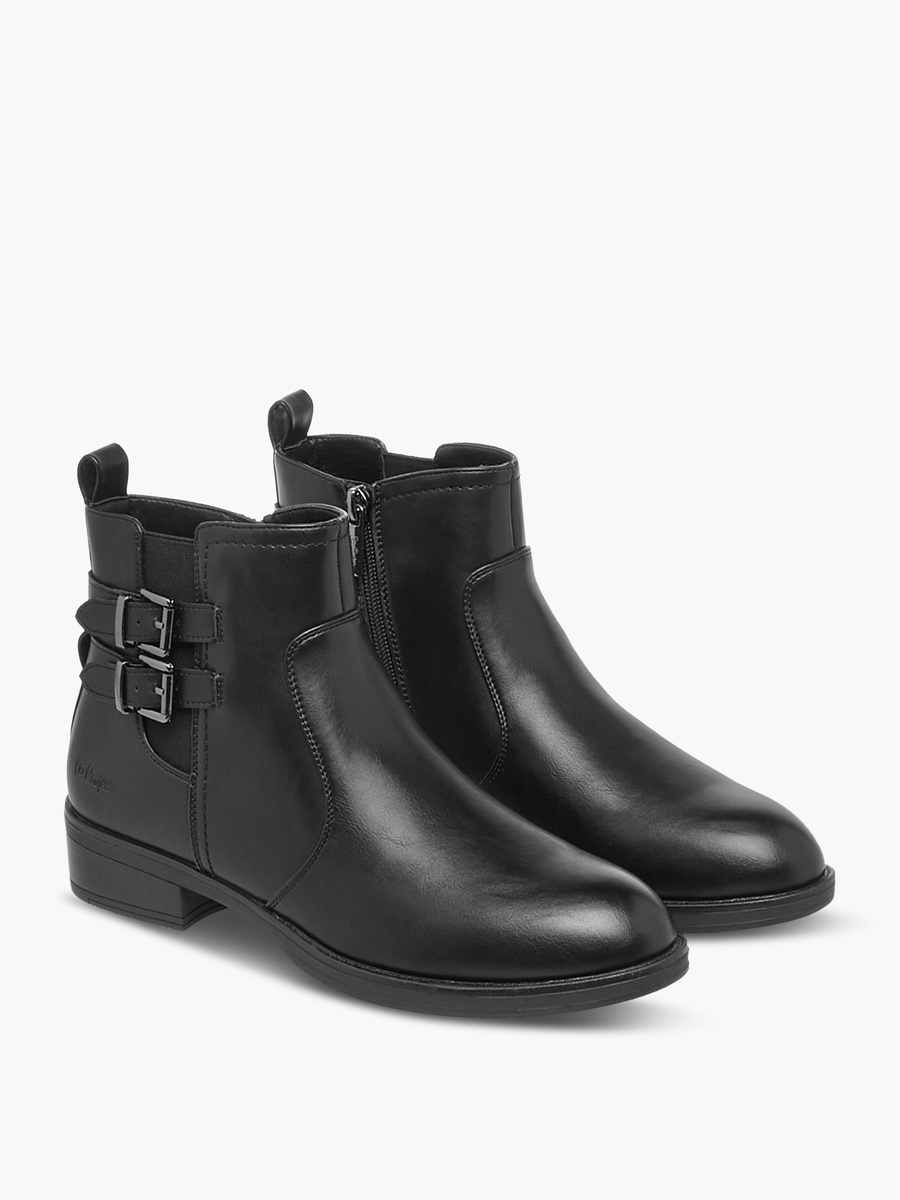 Solid Ankle Boots with Zip Closure