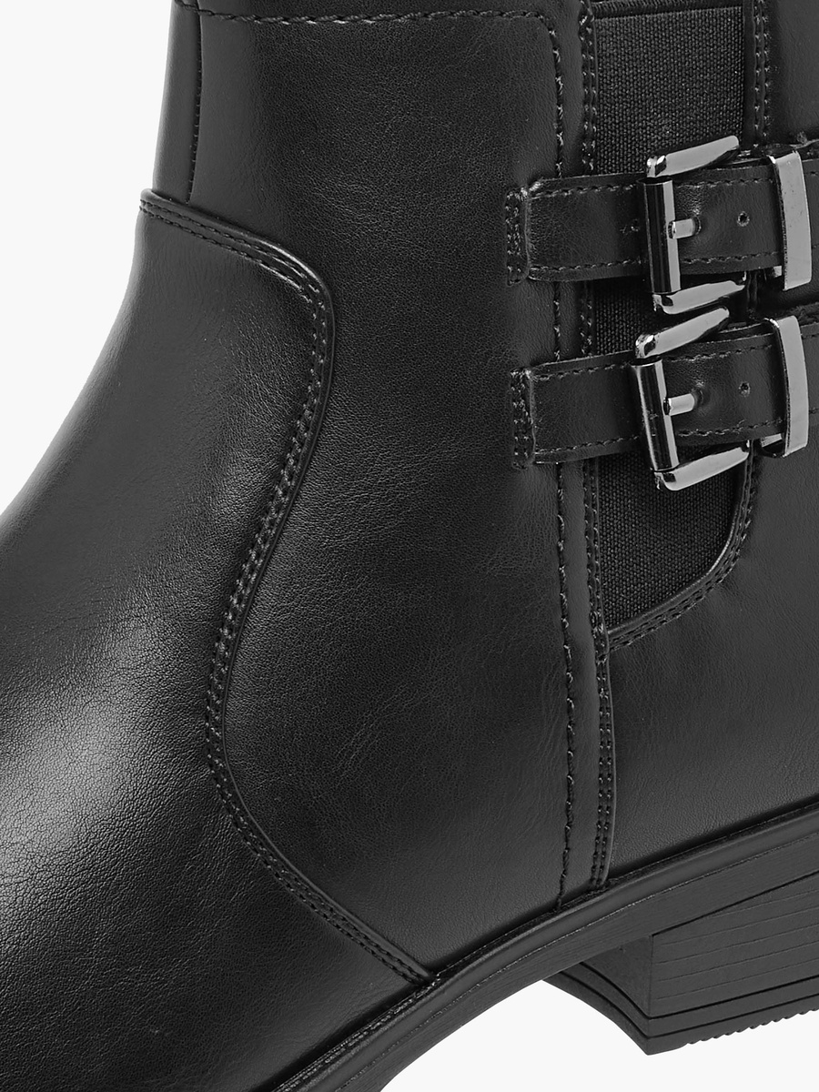 Solid Ankle Boots with Zip Closure