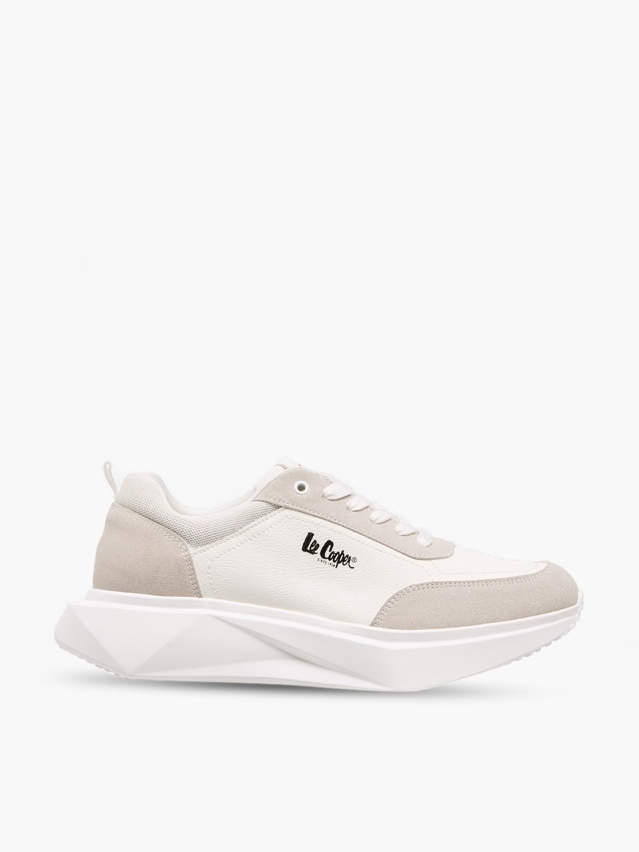 Panelled Lace-Up Sneakers with Pull Tabs