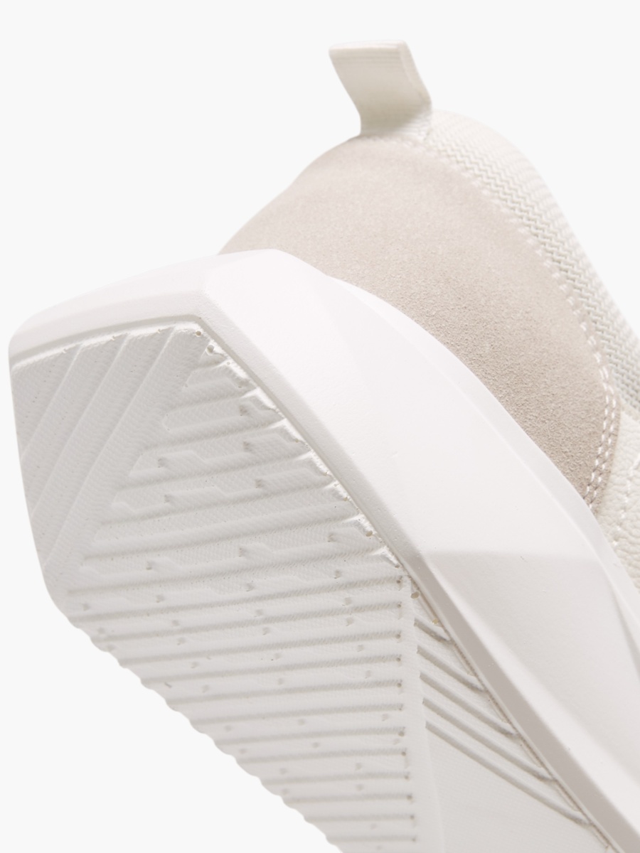Panelled Lace-Up Sneakers with Pull Tabs