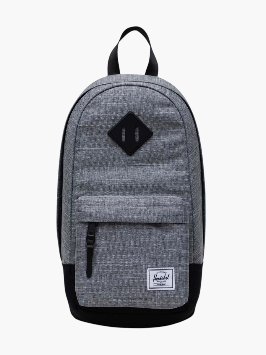Solid Backpack with Adjustable Straps and Zip Closure - 39x19x15 cm