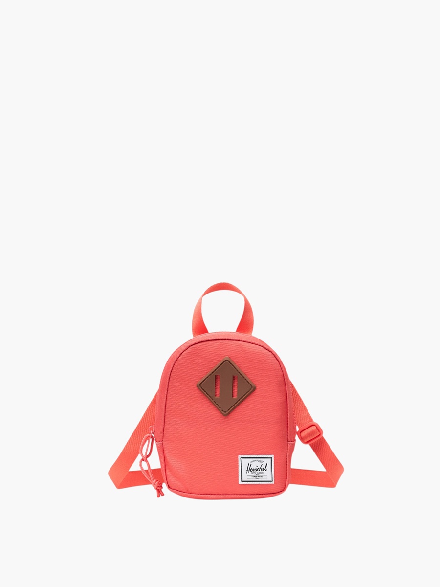 Solid Backpack with Adjustable Straps and Zip Closure - 18x15x6 cm
