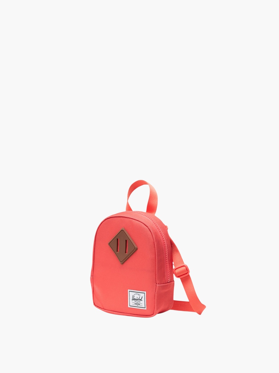 Solid Backpack with Adjustable Straps and Zip Closure - 18x15x6 cm