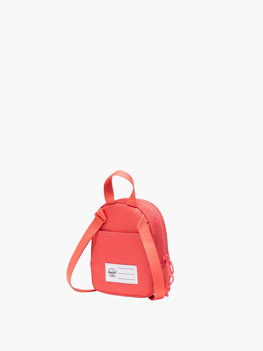Solid Backpack with Adjustable Straps and Zip Closure - 18x15x6 cm