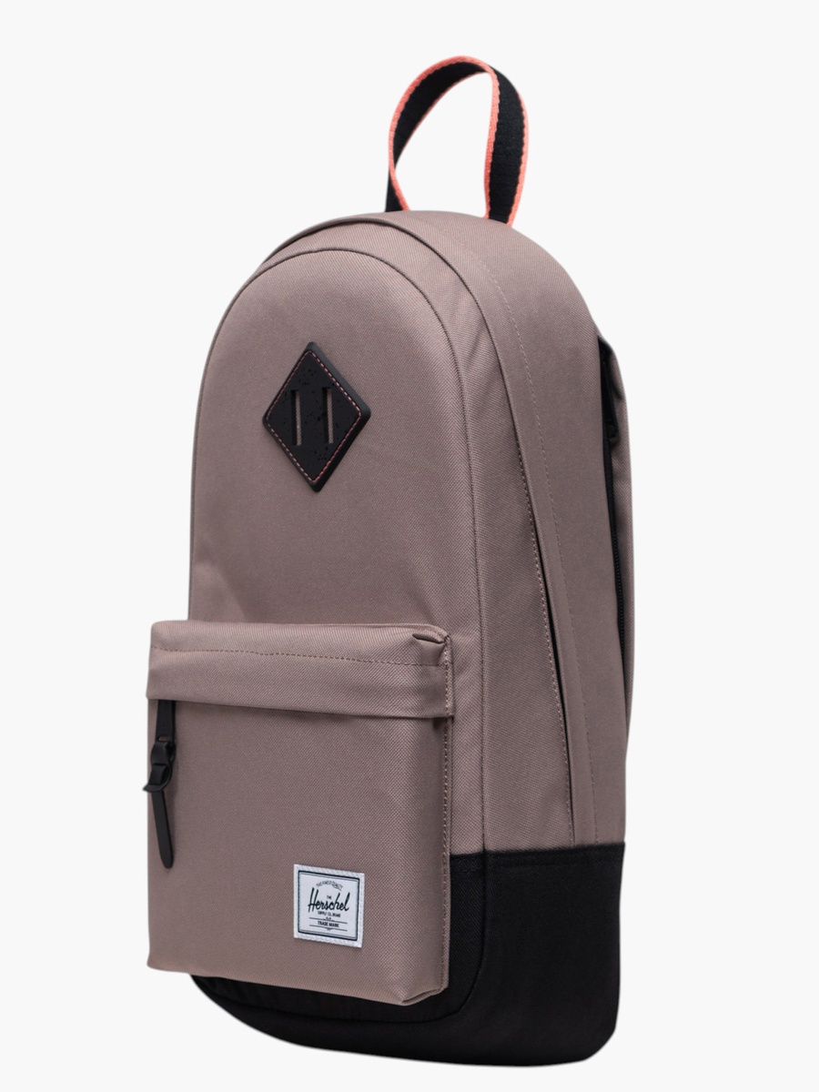 Solid Sling Backpack with Adjustable Strap and Zip Closure - 39x19x38 cm