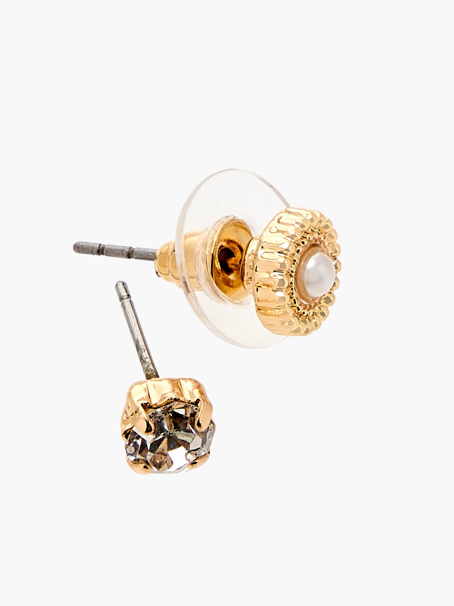 Assorted Metallic Earrings with Pushback Closure - Set of 20