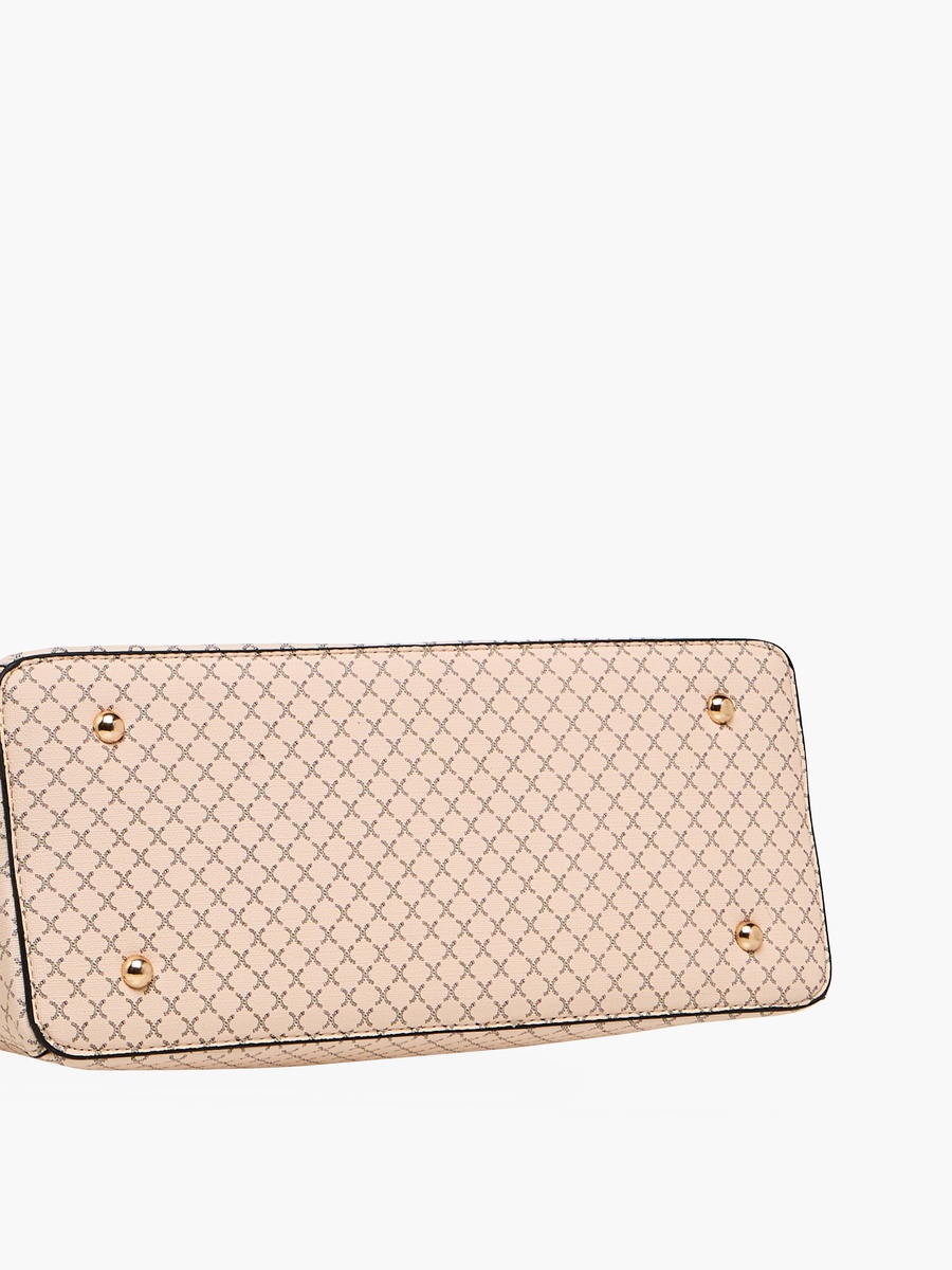 Printed Tote Bag with Detachable Strap and Wallet