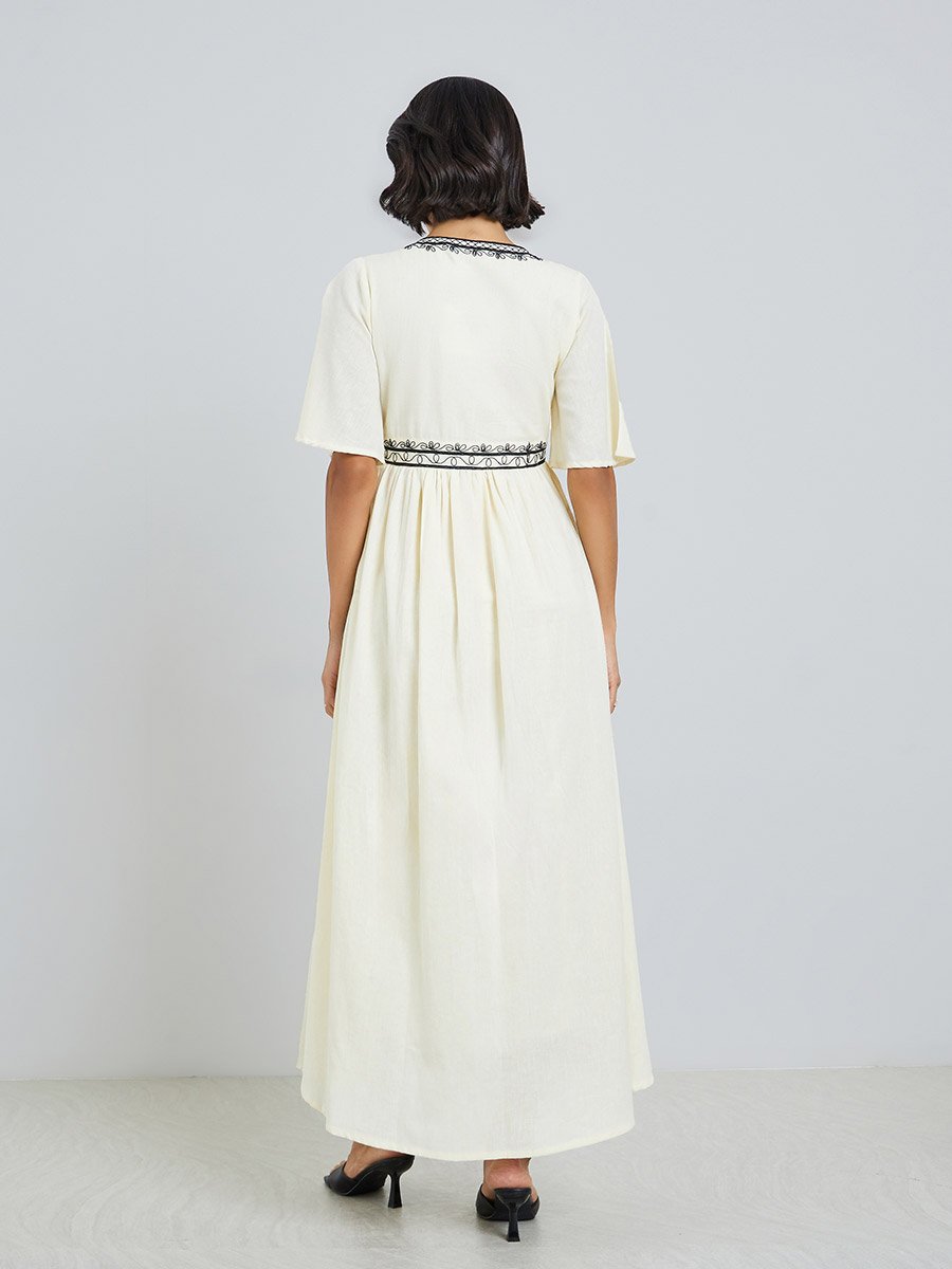 free people embroidered fable midi dress PLUS