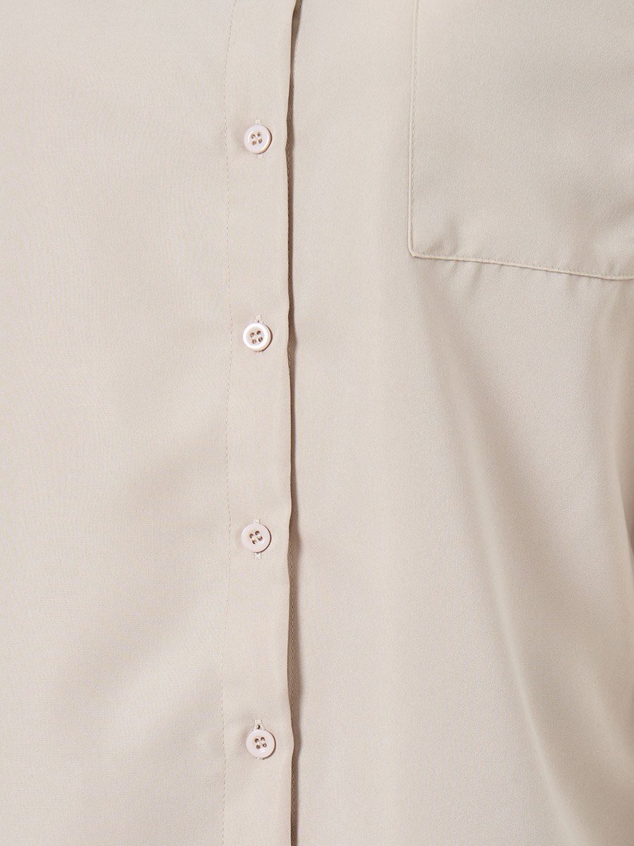 Women Solid Pocket Detail Long Sleeve Shirt