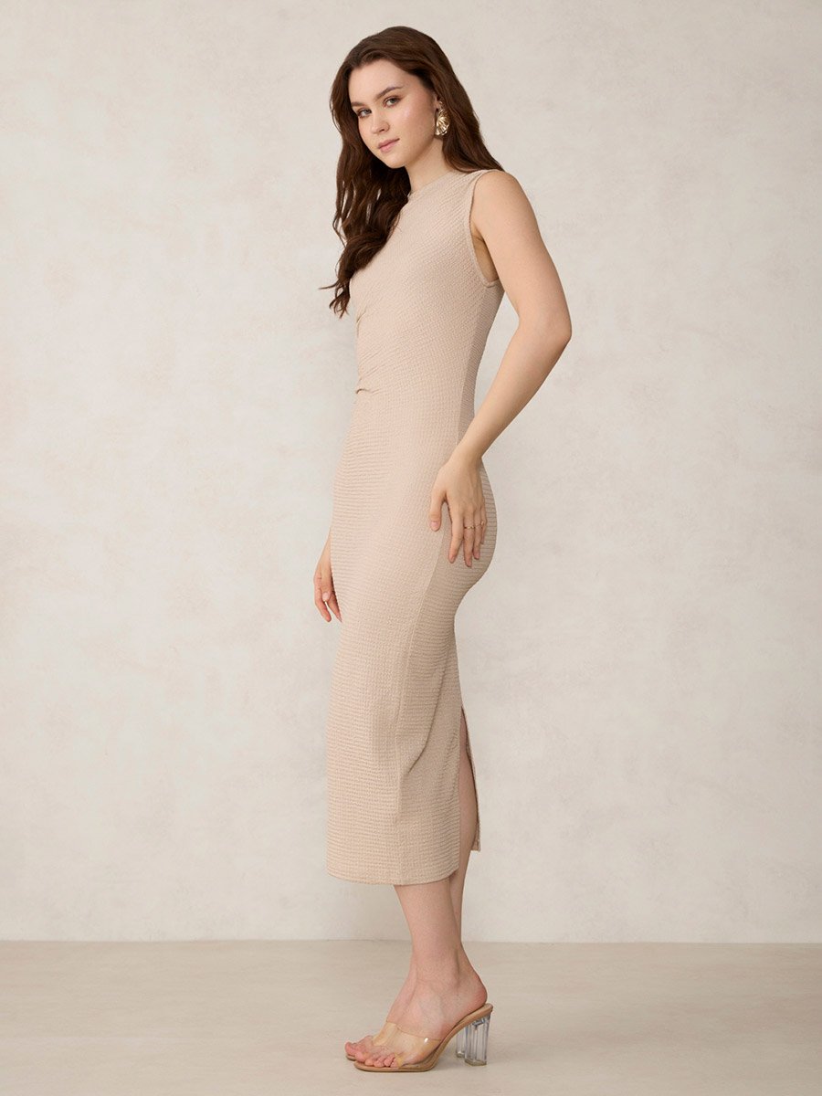 khaki midi shirt dress Orion Dark Khaki Zip Front Midi Shirt Dress – Finery London