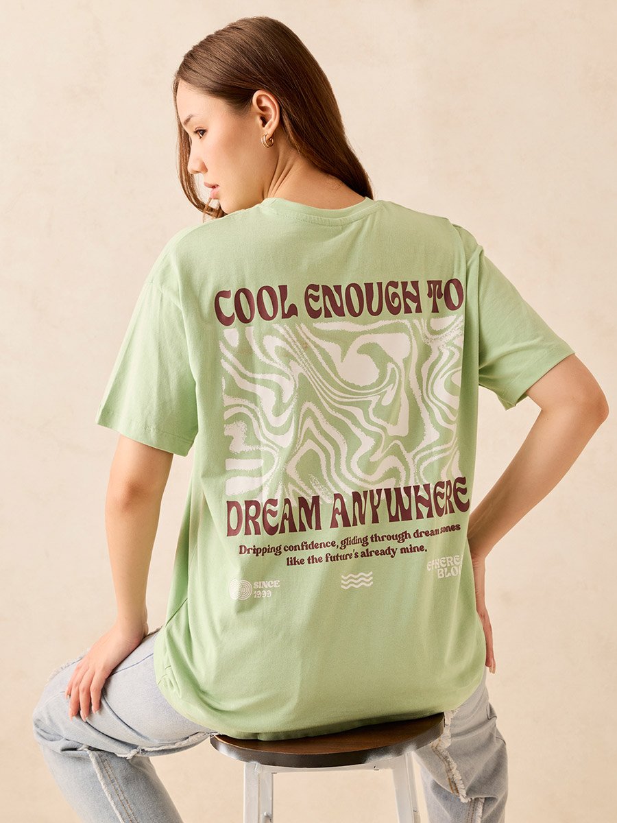 Green Graphic Oversized T-Shirt
