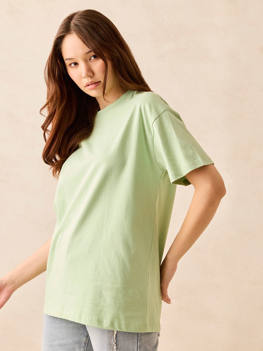 Green Graphic Oversized T-Shirt