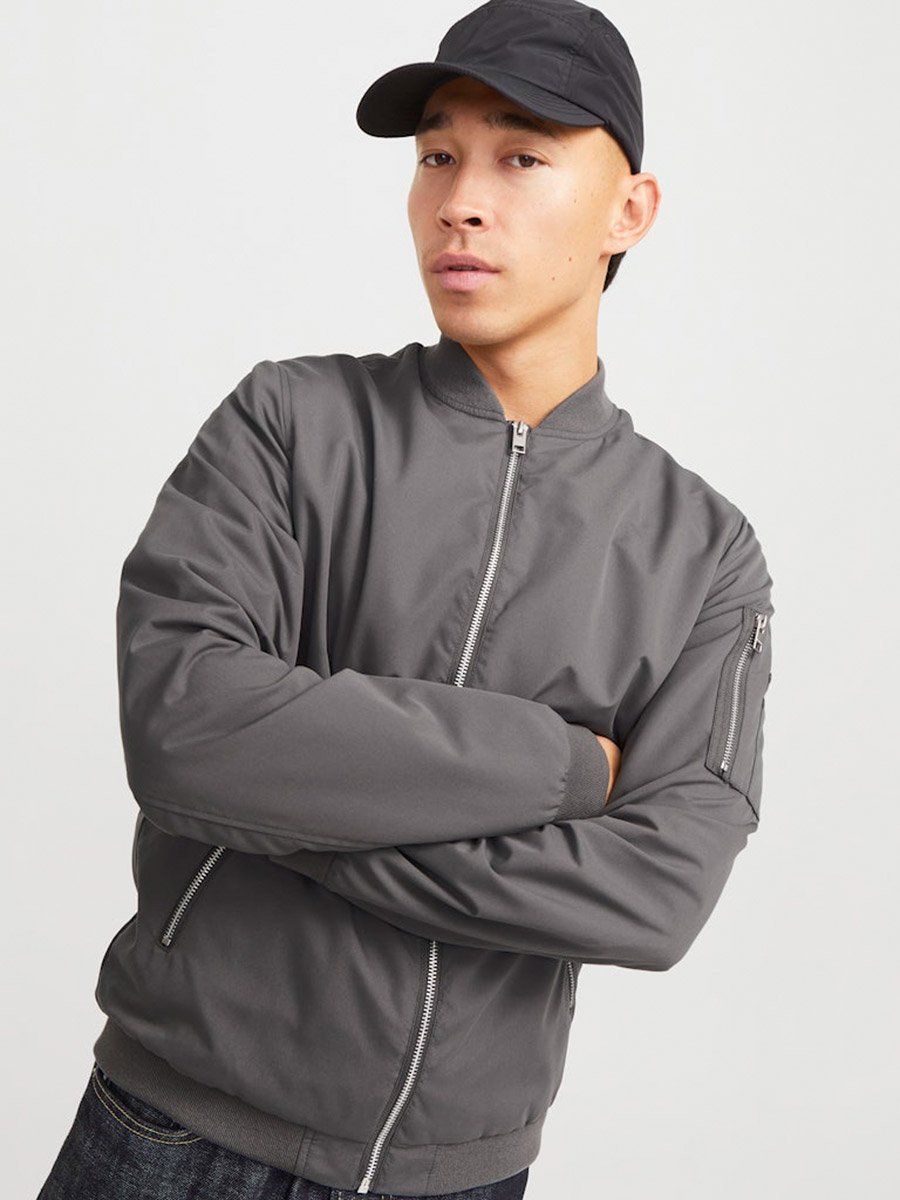 JJERUSH Collared Bomber Jacket