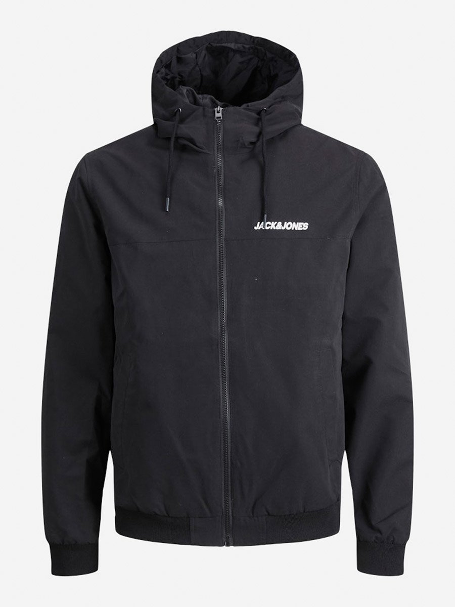 JJERUSH Printed Bomber Jacket with Hood