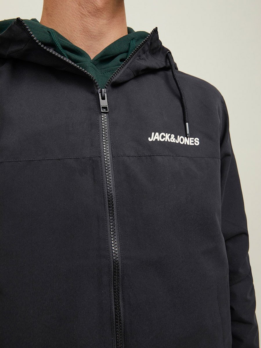 JJERUSH Printed Bomber Jacket with Hood