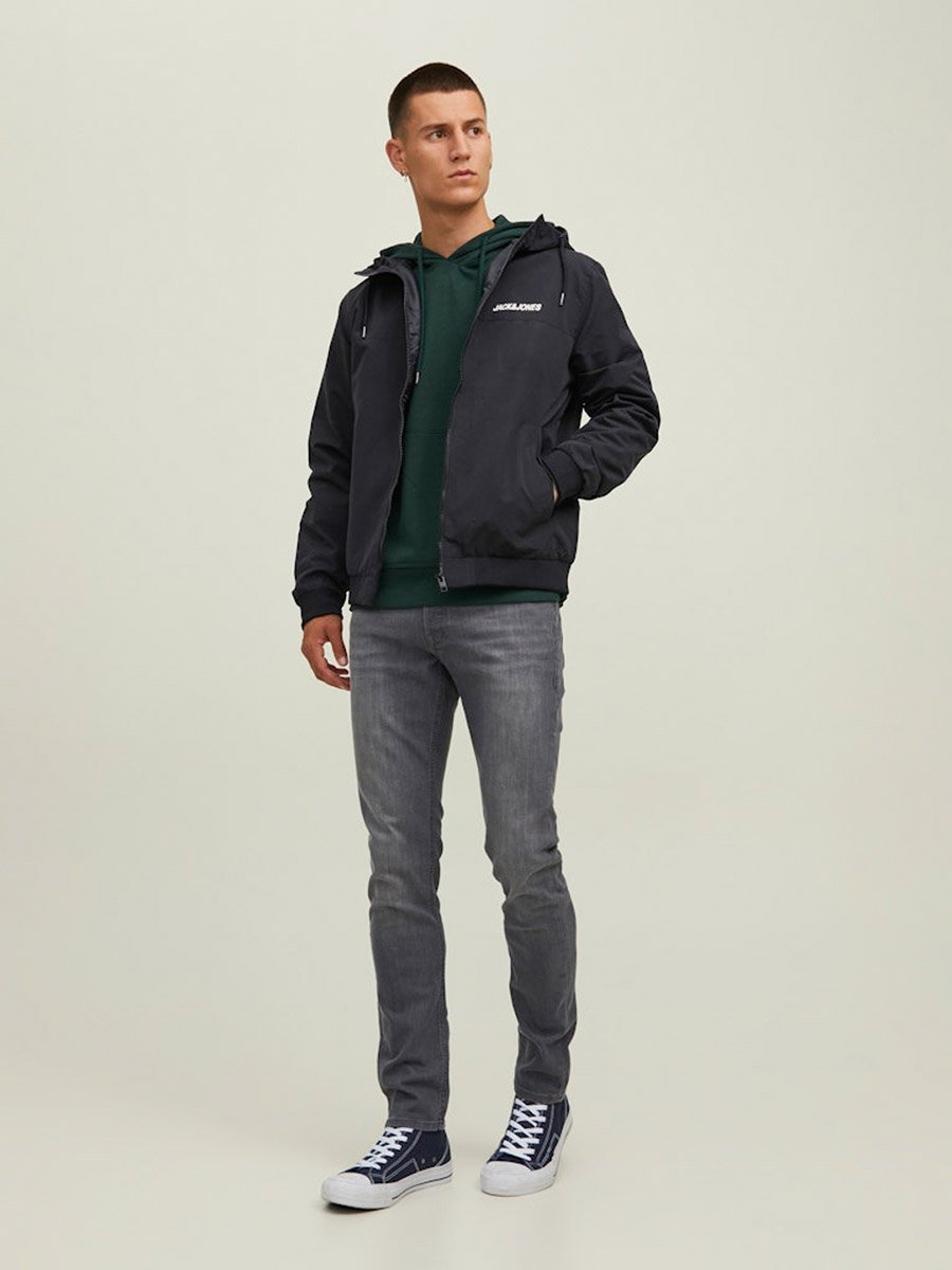 JJERUSH Printed Bomber Jacket with Hood
