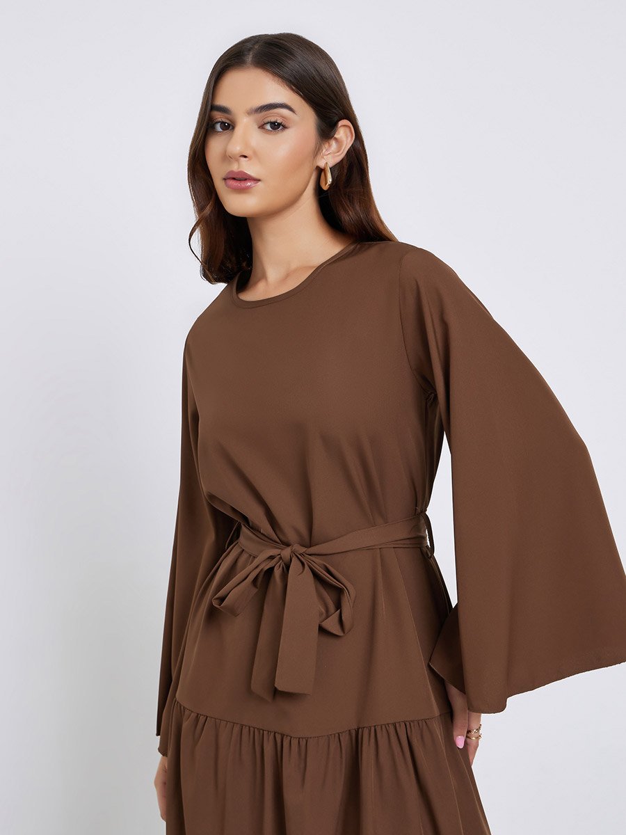 maxi brunch dresses nora midi dress // brown gingham *zoco exclusive*  shop zoco