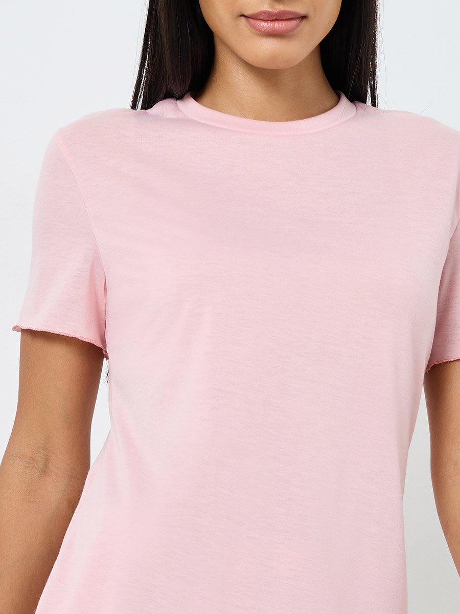 Solid T-Shirt and Floral Pyjama Set