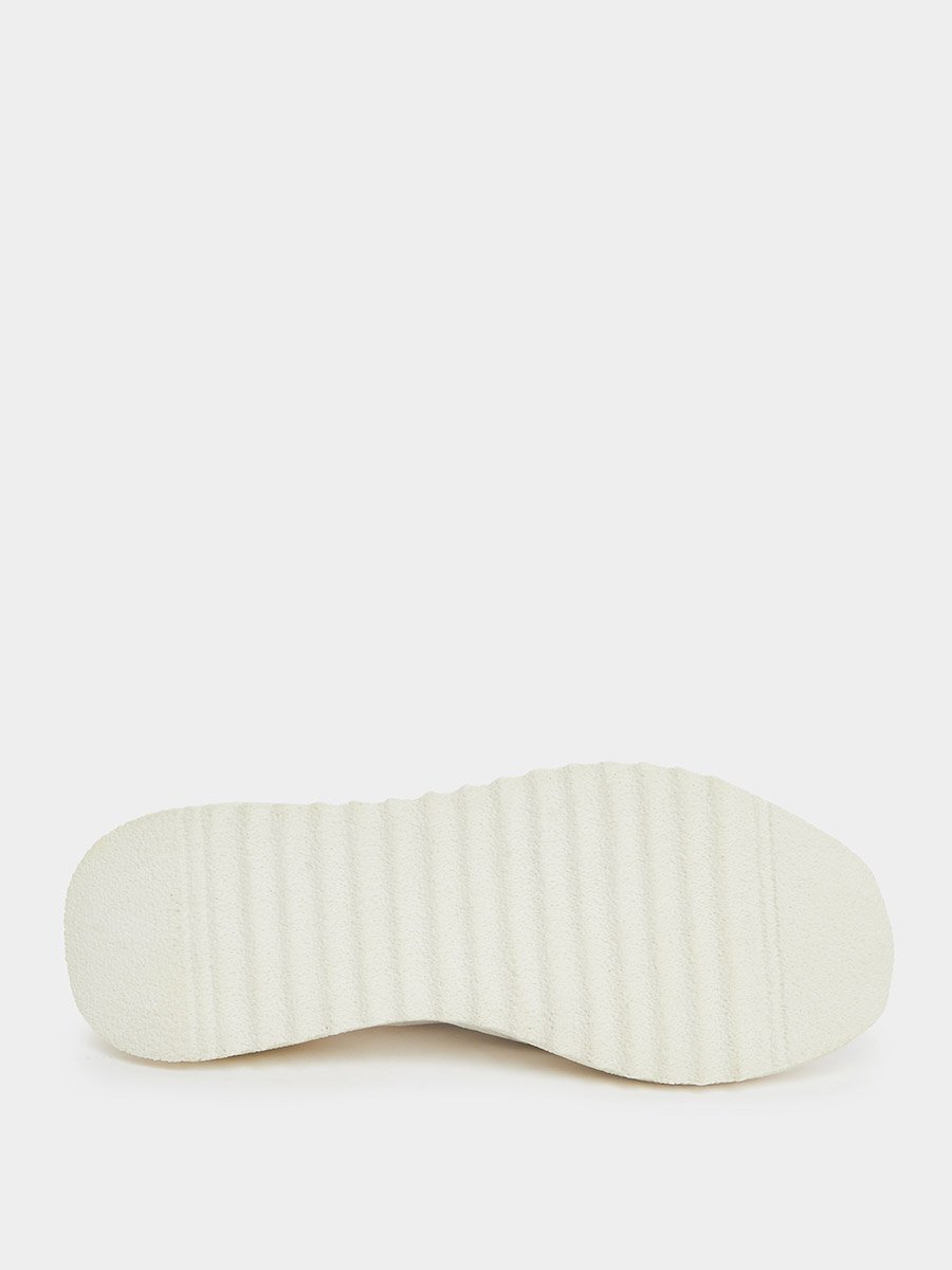 White Textile Slip-On Sneakers