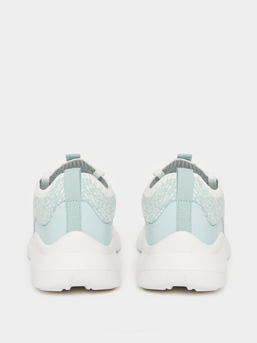 Women Green Textile Knit Sneakers