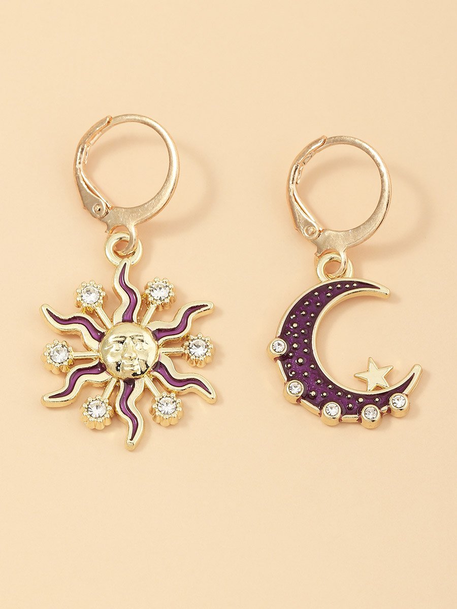 Celestial Sun Moon Star Earrings