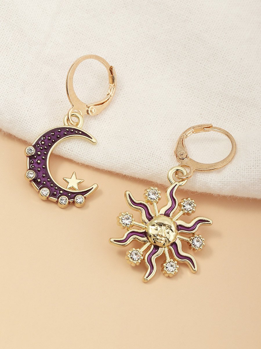 Celestial Sun Moon Star Earrings