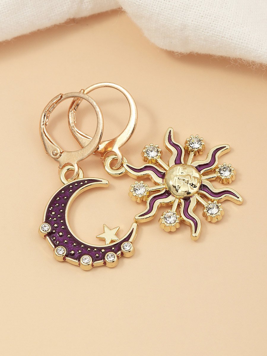 Celestial Sun Moon Star Earrings