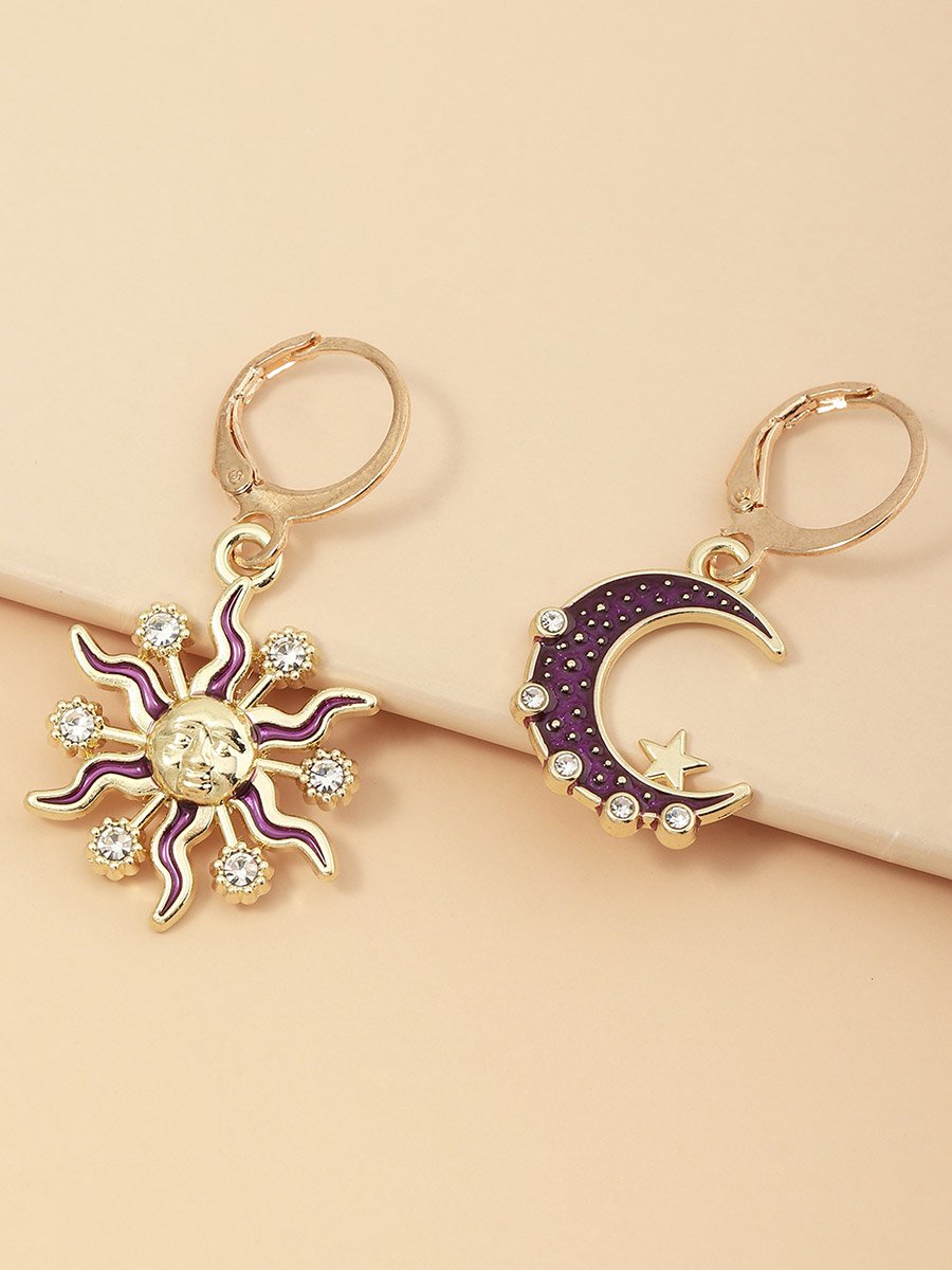 Celestial Sun Moon Star Earrings
