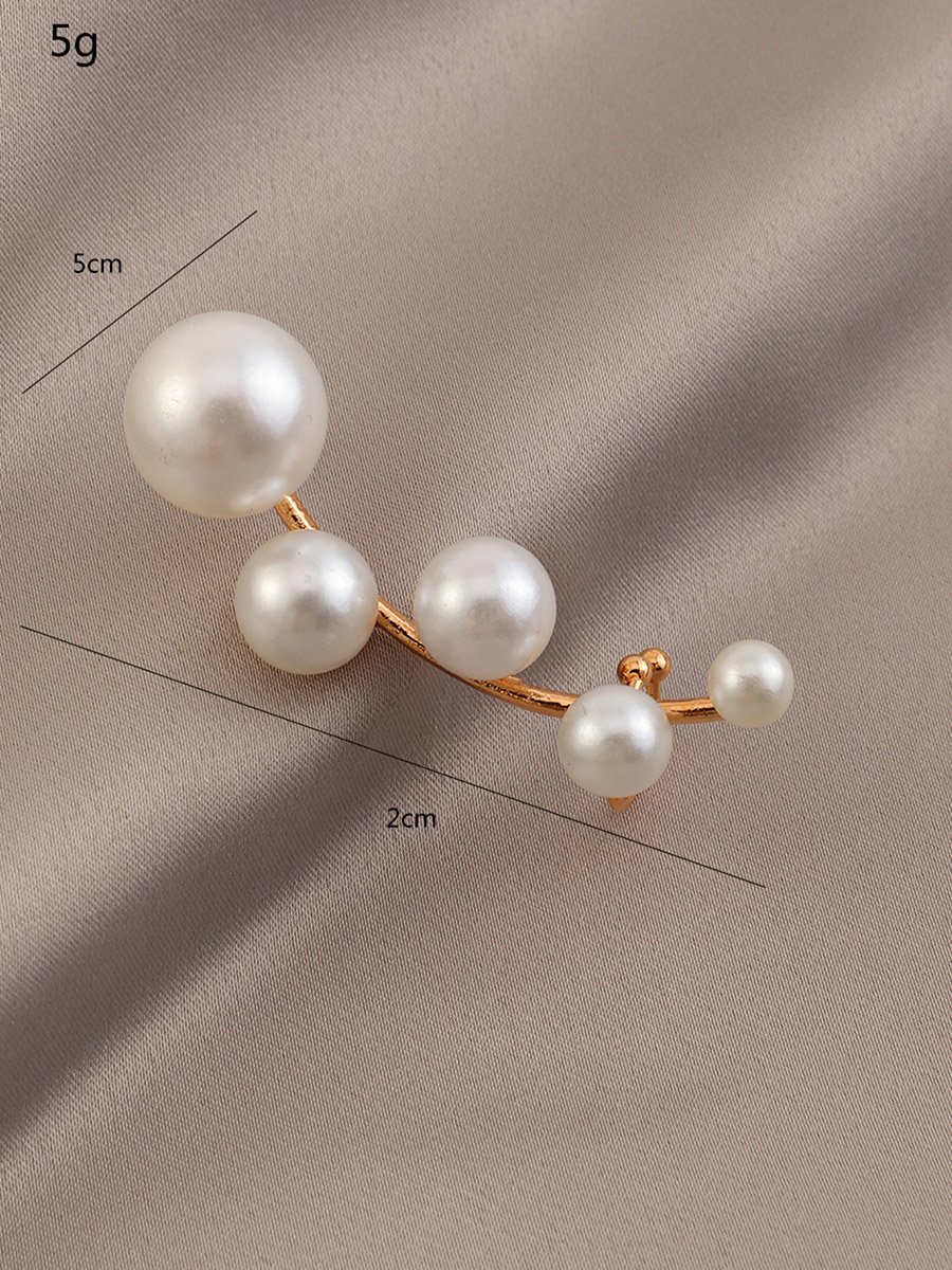 Faux Pearl Ear Clip Earrings