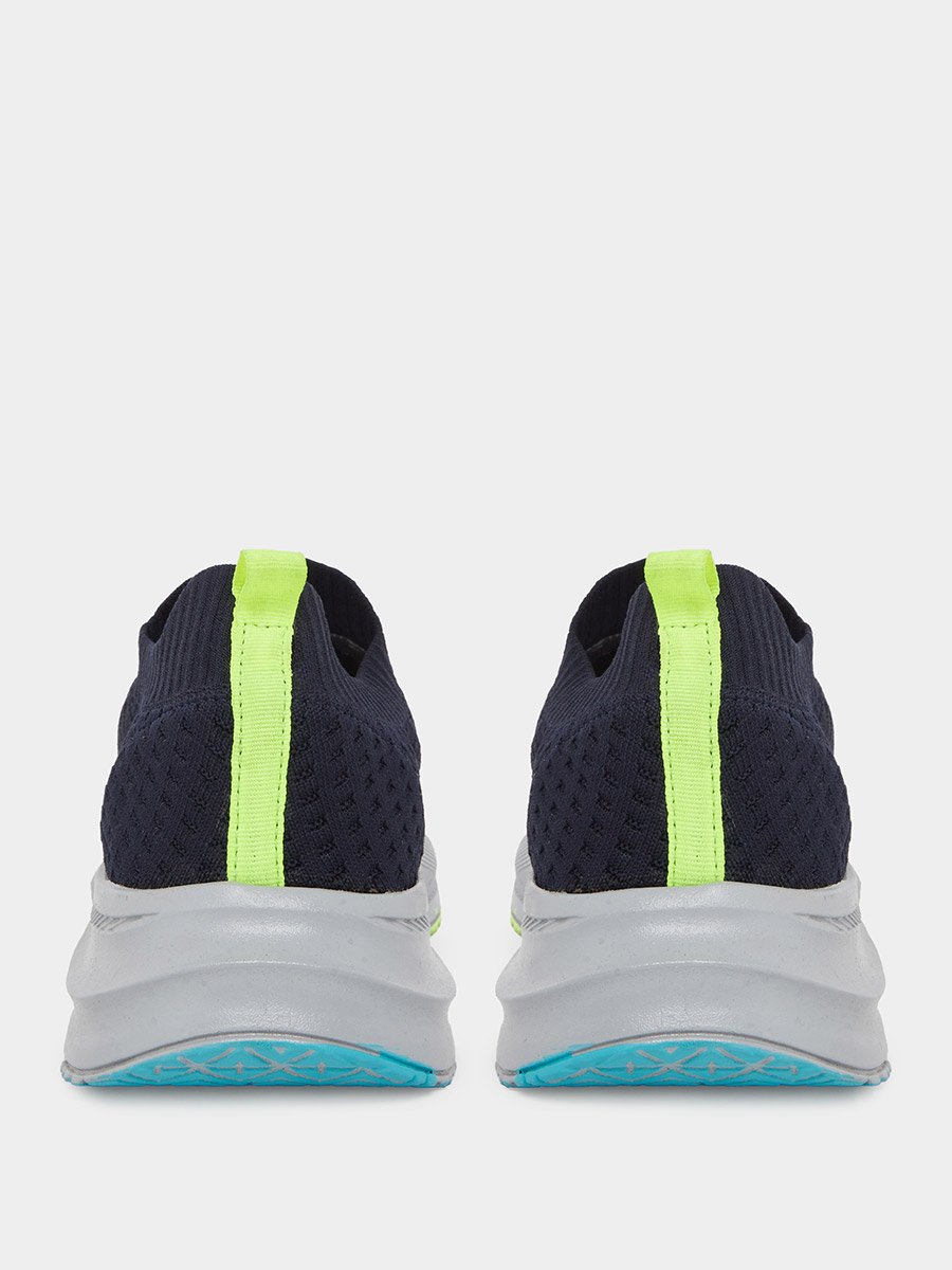 Men Knitted Lace Up Sneakers